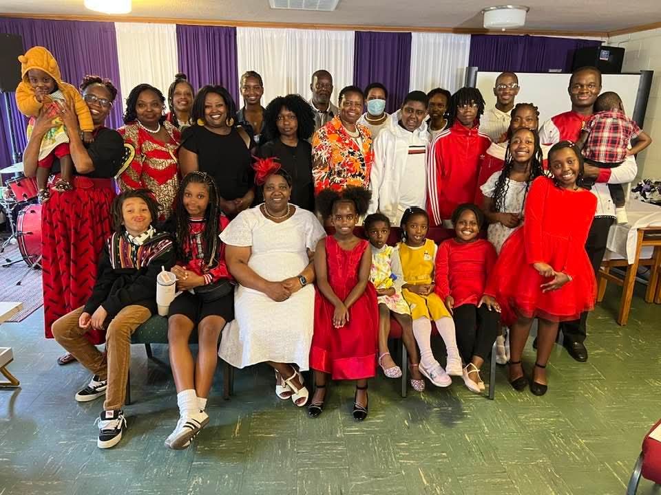 The El-Shaddai family gathered together after service